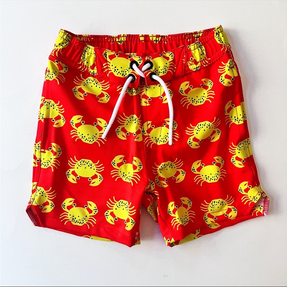 Sovereign Code Red Crab Print Swim trunks